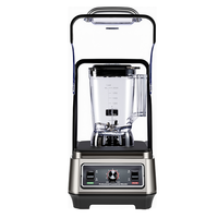 Slushmachine HELAXEN Commerciële Blender IJskruiser Smoothie Machine Sapcentrifuge 2200W RVS Hoge Snelheid 2L Capaciteit Knopbediening
