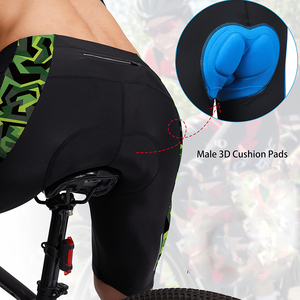 Shorts de cyclisme pour hommes en polyester et élasthanne personnalisés, respirants, à séchage rapide, pour le sport en plein air, avec rembourrage pour la pratique du vélo - Product Image 6