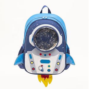 <span class=keywords><strong>Sac</strong></span> d'école 3D Cartoon pour garçons Creative Spacemen Glitter Book Backpack Bag Set - Product Image 3