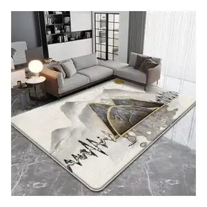 Fornitore di fabbrica decorazione moderna personalizzata tappetino di cristallo in velluto Shaggy tappeti decorazione carpetti 3d zona stampata tappeti per soggiorno