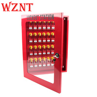 Boîte de gestion de sécurité CE certifiée NT-X07 en acier durable pour cadenas de blocage et étiquetage, 32/64 cadenas, déverrouillage facile par clé rouge