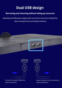 TISHRIC-Base de refroidissement pour ordinateur portable, avec support pour téléphone, 4 ventilateurs, écran LED, vitesse du vent réglable, pour ordinateur portable de 12 à 17 pouces - Product Image 5