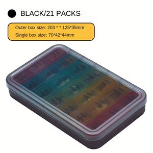 กล่องยา 7 วัน แบ่ง 3 เวลาต่อวัน กล่องยาประจำสัปดาห์ ปลอดสาร BPA พกพาสะดวก สำหรับวิตามินและอาหารเสริม รับทำโลโก้ตามสั่ง - Product Image 2