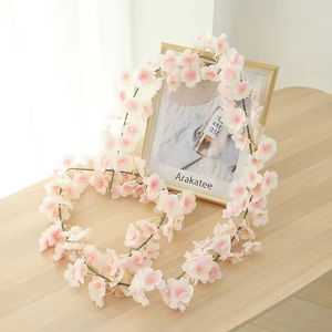 Guirlandes artificielles de fleurs de cerisier en soie, faites à la main, modernes, pour Noël, mariage, décoration intérieure, plafond, vente en gros - Product Image 1