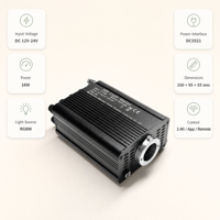 Kit de plafonniers LED Premium pour voiture, éclairage étoilé RGBW, contrôle par application, 12V-24V, fibres optiques, décoration intérieure automobile