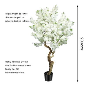<span class=keywords><strong>Vendita</strong></span> calda al coperto su misura bianco fiore di ciliegio albero rosa <span class=keywords><strong>fiori</strong></span> artificiali per la decorazione della casa <span class=keywords><strong>e</strong></span> Interior Design - Product Image 2