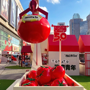 Tượng trái cây bằng nhựa composite sợi thủy tinh, được tạo hình thủ công theo phong cách nghệ thuật tùy chỉnh |   Cà chua xoài hình trái cây dùng làm quà tặng trang trí ngoài trời cho doanh nghiệp - Product Image 5