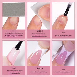 เล็บปลอมสไตล์ฝรั่งเศสขายดี สำหรับตกแต่งเล็บด้วยตัวเอง สีธรรมชาติ - Product Image 2