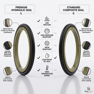 Sello de Vástago Hidráulico de PTFE Resistente al Calor Industrial, Tipo <span class=keywords><strong>GSJ</strong></span>, Anillo de Sellado Resistente al Desgaste de Alta Presión - Product Image 4