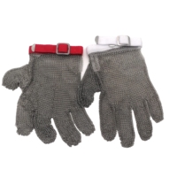 Gants en maille de fil d'acier inoxydable résistants à l'usure, faciles à nettoyer, anti-corrosion, avec tissage uni et service de découpe