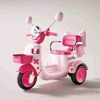 Moto électrique rose à 3 roues pour enfants, voiture à batterie pour bébés, jouet pour enfants
