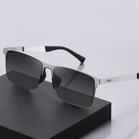 VisualMate Vente en gros Lunettes de soleil de haute qualité à verres polarisés en PC, monture en métal, protection UV400