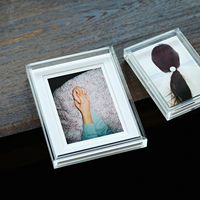 Cadre photo en acrylique, cadre photo double face, panneau transparent, présentoir de table moderne pour le bureau, la décoration de la maison, cadeau