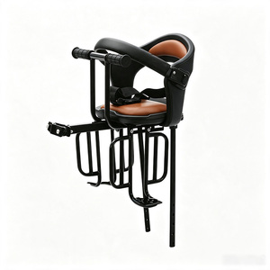 <span class=keywords><strong>Seggiolino</strong></span> Posteriore Universale per Bambini con Protezione Completa, Cuscino Morbido, Cinghia di Sicurezza e Protezione per i Piedi per Biciclette - Product Image 3