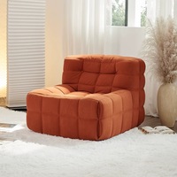 Ensemble de canapés sectionnels de luxe modernes pour salon, rembourrés en velours, compressés et emballés sous vide pour entrepôt et villa