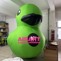 Mascotte gonflable de canard de vente chaude idéale pour les articles de décoration d'événement, canard gonflable vert énorme