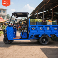 Triciclo Eléctrico de Carga de Gran Capacidad, 60V 72V, Triciclo Eléctrico de Servicio Pesado para Transporte Agrícola