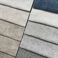 Tissu Jacquard Tissé Personnalisé 350GSM 100% Polyester Enduit PU, Poids Moyen, Motif Chevron Teint en Fil, Résistant aux Taches pour Canapé