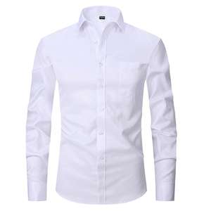 <span class=keywords><strong>Camicie</strong></span> da <span class=keywords><strong>Uomo</strong></span> di Alta Qualità con Polsino alla Francese per Primavera Estate Bianche a <span class=keywords><strong>Maniche</strong></span> <span class=keywords><strong>Lunghe</strong></span> Abbigliamento Business Formale da <span class=keywords><strong>Uomo</strong></span> - Product Image 2