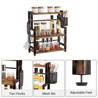 Support de rangement réglable multifonctionnel pour planche collante Support de cuisine multifonctionnel pour condiments en bambou