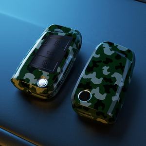 Housse de protection pour clé de voiture 4 boutons en fibre de carbone ABS mat pour Volkswagen VW Golf7 mk7 Seat Ibiza Leon FR 2 Altea Aztec Pour Skoda <span class=keywords><strong>Octavi</strong></span> - Product Image 6