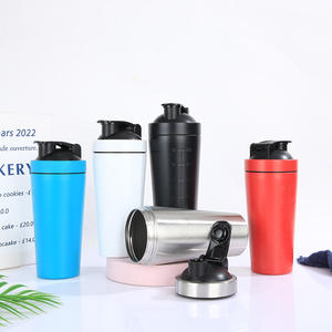 Friendly Custom Logo Double Wall Stainless Steel Protein Shakers Shaker Bottle 750ml 500ml Metal Shaker Bottle - Product Image 3