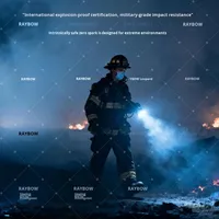 Projecteur LED industriel antidéflagrant en ABS, haute puissance, IP65, longue durée de vie de la batterie, lampe torche portable rechargeable pour extérieur, puissante