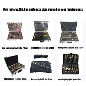 Kit d'outils en bronze d'aluminium anti-étincelles personnalisé, 26, 36 ou 56 pièces, outils combinés pour station-service - Product Image 5