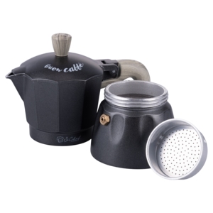 Cafetière anthracite avec poignée en bois, 2 tasses - Product Image 3