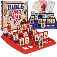 Jeu de société éducatif de devinettes sur les personnages bibliques - Qui suis-je ? - Jeu biblique pour enfants de 10 à 12 ans - Jouet d'apprentissage chrétien familial en plastique