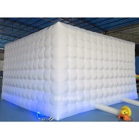 Tente Gonflable Professionnelle Blanche pour Boîte de Nuit, Camping Extérieur avec LED pour Location de Fêtes, Durable
