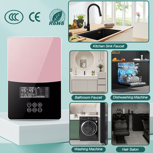 Chauffe-<span class=keywords><strong>eau</strong></span> électrique de conception nouvelle, en acier inoxydable, étanche IPX4, LED, portable, mural, chauffage rapide, <span class=keywords><strong>pour</strong></span> salle de bain, usage domestique - Product Image 3