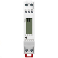 Compteur d'énergie numérique LCD monophasé kWh, tension, courant, consommation, wattmètre électrique 220V 80A 1% rail DIN