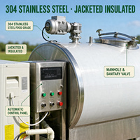 Réservoir de Stockage Alimentaire à Vente Directe, Cuve de Refroidissement du Lait pour Fermes et Stations Laitières, Équipement de Stockage et de Fermentation en Acier Inoxydable 304