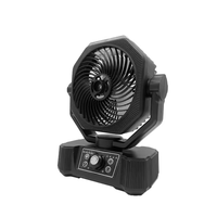 Ventilateur portable multifonctionnel de 8 pouces avec lumière nocturne rechargeable pour la maison, le bureau, la chambre à coucher, la climatisation intérieure