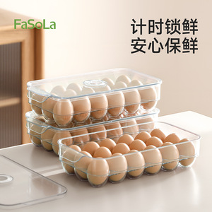 <b>Egg</b> <b>Storage</b> Box 18 Capacity Lidded Compartmentalized Kitchen Food Container For Refrigerator Use - Product Image 3