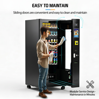 Máquina Expendedora Pequeña con Pantalla Táctil Anti-Vandalismo, para Snacks y Bebidas, Cuerpo de Acero Industrial, Cumple con ADA, Monitoreo Remoto SDK, UVend