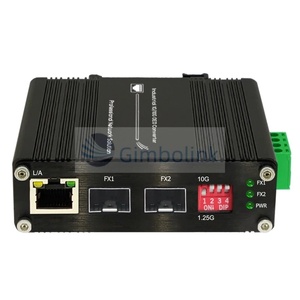 Switch Industriale in <span class=keywords><strong>Fibra</strong></span> Ottica 10G SFP+ a SFP+ Convertitore OEO (Ripetitore 3R) Gimbo IMC2402-OEO 5G Certificato CE/RoHS/FCC a 3 Porte - Product Image 6