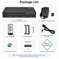 Conmutador de Matriz HDMI 4K60Hz, Reducción de Resolución de 4K a 1080p, ARC HDR10 con Interfaz Gráfica Web TCP/IP RS232