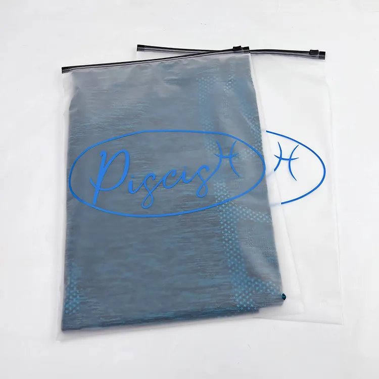 50 MOQ कस्टम मुद्रण पाले सेओढ़ लिया पीई स्लाइडर जिपर पाली पीई बैग प्लास्टिक कॉस्मेटिक पैकेजिंग बैग पाउच