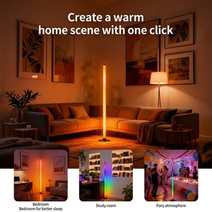 Lámpara <span class=keywords><strong>de</strong></span> <span class=keywords><strong>Pie</strong></span> LED RGB para Juegos con Control Remoto y Aplicación, Sincronización <span class=keywords><strong>de</strong></span> Música, Luz Ambiental para Sala <span class=keywords><strong>de</strong></span> Juegos, Decoración <span class=keywords><strong>de</strong></span> Fondo para TV - Product Image 5