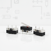 Interrupteur de souris YZC-004 3 broches 1A 125V Mini micro-interrupteur avec levier métallique de 11,5/13,5 mm pour souris