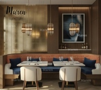 Ensemble de table et de chaises de restaurant en marbre vert velours moderne de qualité supérieure, canapé, banquette, mobilier pour café