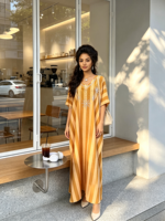 Nouvelle Robe d'été ample en coton pour femmes africaines, Abaya musulmane en rayonne douce, Hijab arabe, Taille unique, Robe estampée à chaud
