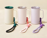Gobelet isotherme portable en acier inoxydable de 133 ml, mini-gobelet de voyage avec couvercle, style américain