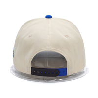 Gorra de béisbol de ante de dos tonos azul claro personalizada