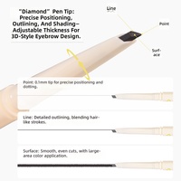 Crayon à sourcils double tête ultra fin et doux, certifié Halal BPOM, végétalien, avec brosse, waterproof, longue tenue, marque privée, vente en gros