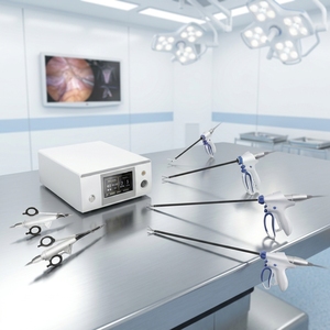 Unidad Electroquirúrgica de Ultracisión con Generador de Bisturí Armónico y Pedal, para Endoscirugía Veterinaria - Product Image 1