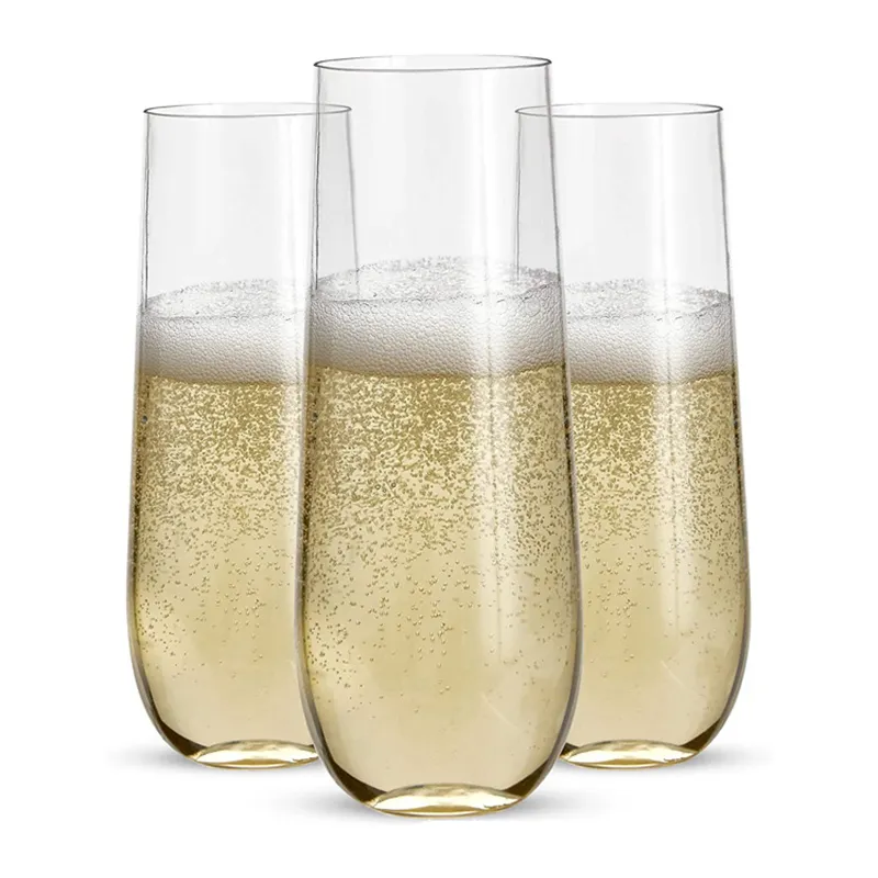 Home Bar Gadget bicchieri da vino infrangibili e cristallini 9OZ flute da Champagne in plastica usa e getta