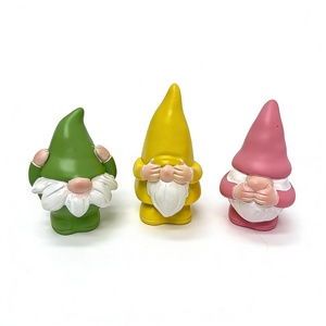 Tres Adornos de Gnomos de Resina Estilo '<span class=keywords><strong>No</strong></span> Mira, <span class=keywords><strong>No</strong></span> Escucha, <span class=keywords><strong>No</strong></span> Habla' Lindos para Decoración de Jardín y Patio, Artesanía Personalizada - Product Image 1
